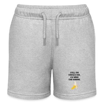 Bananen Kostüm Stell Dir Einfach Vor Party Banane - Kinder Organic Joggingshorts Mini Bolter von Stanley/Stella - Grau meliert - Vorne