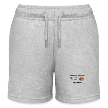Spaghetti Bolognese Pinsel Farbe Leinwand Pasta - Kinder Organic Joggingshorts Mini Bolter von Stanley/Stella - Grau meliert - Vorne