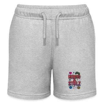 Nerdy & Proud - Kids Organic Sweat Shorts by Stanley/Stella - heather grey - Front