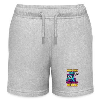 Mein Ping hoch, meine Geduld niedrig - Kinder Organic Joggingshorts Mini Bolter von Stanley/Stella - Grau meliert - Vorne