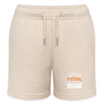 The Day I Stop Playing Futsal I Stop Breathing - Kinder Organic Joggingshorts Mini Bolter von Stanley/Stella - Natur - Vorne