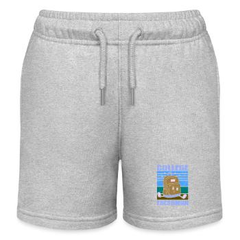 Funny College Freshman Nervous Backpack Look - Kinder Organic Joggingshorts Mini Bolter von Stanley/Stella - Grau meliert - Vorne