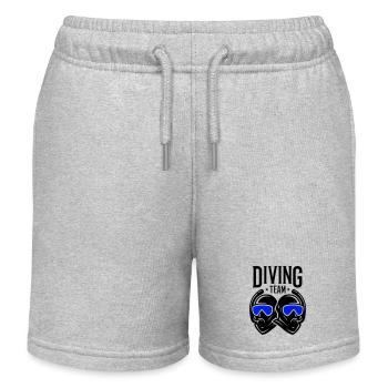 Taucher Team Tauchen - Kinder Organic Joggingshorts Mini Bolter von Stanley/Stella - Grau meliert - Vorne