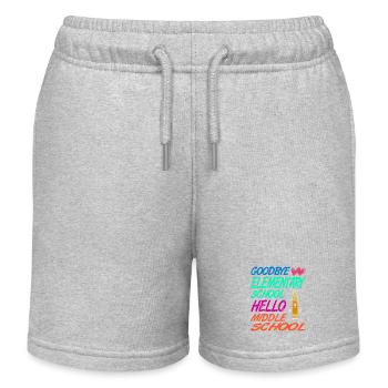 Goodbye Elementary Hello Middle School Journey - Kids Organic Sweat Shorts by Stanley/Stella - heather grey - Front