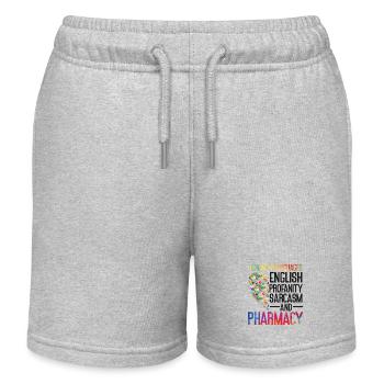 Pharmacy Tech Technician - Kids Organic Sweat Shorts by Stanley/Stella - heather grey - Front