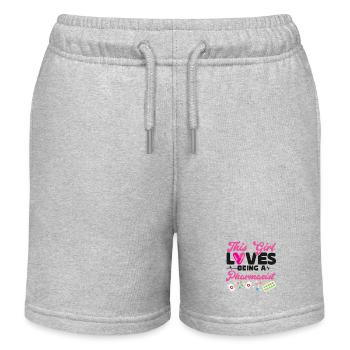 Technicien en pharmacie - Short de jogging enfant bio Stanley/Stella - gris chiné - Devant