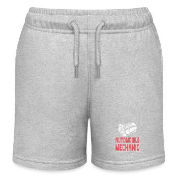 Automobile Mechanic Bold Engine Block Wrench Pride - Kinder Organic Joggingshorts Mini Bolter von Stanley/Stella - Grau meliert - Vorne
