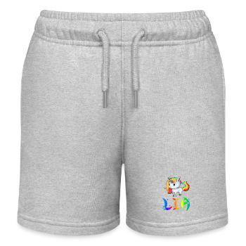 Lia Einhorn - Kinder Organic Joggingshorts Mini Bolter von Stanley/Stella - Grau meliert - Vorne