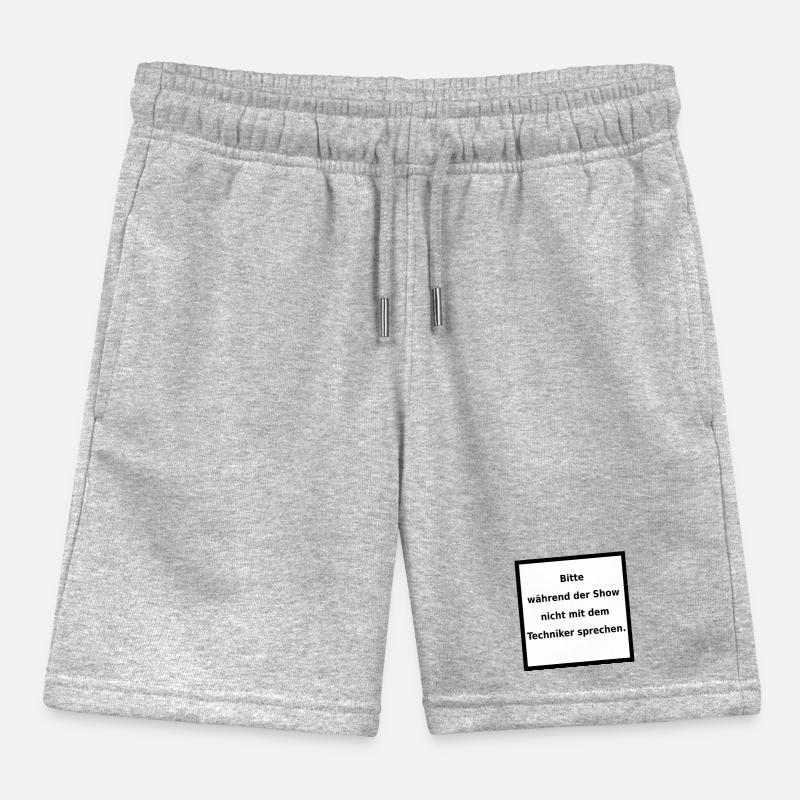 Warnhinweis: Techniker. (black/white) Kinder Organic Joggingshorts Mini Bolter von Stanley/Stella