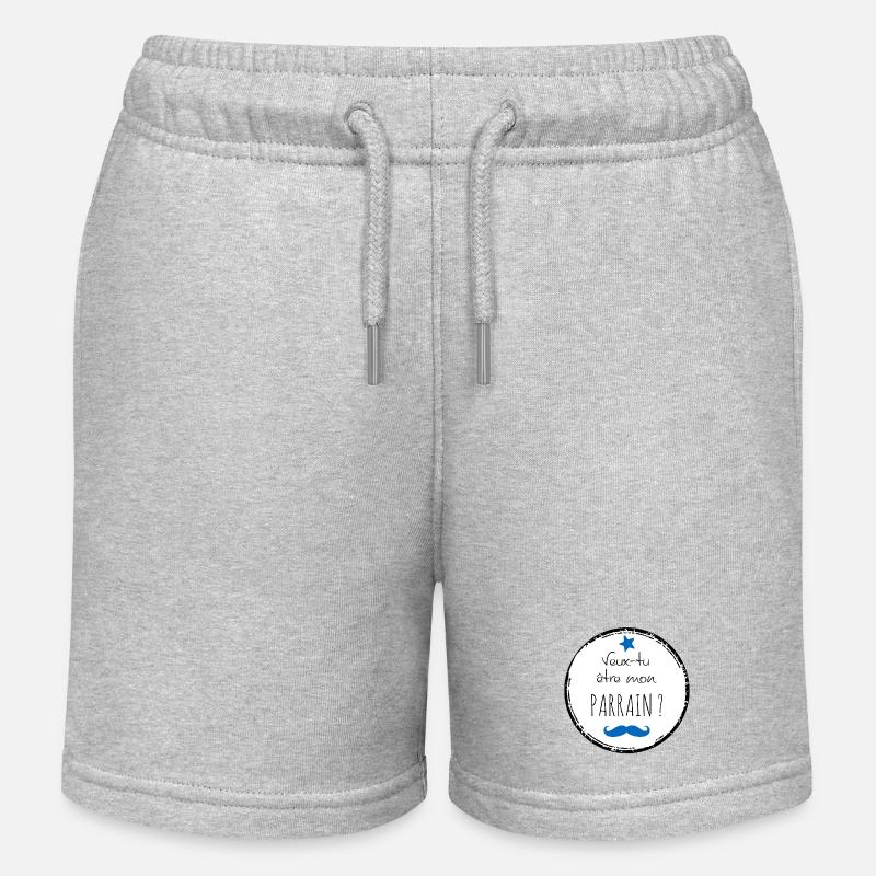 Demande Parrain - Short de jogging enfant bio Stanley/Stella - gris chiné