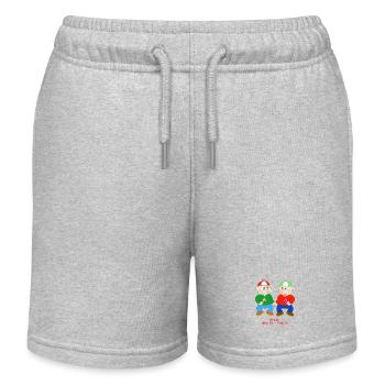 Lustige Zwillinge Sternzeichen - Kinder Organic Joggingshorts Mini Bolter von Stanley/Stella - Grau meliert - Vorne