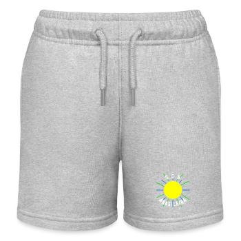 Brasil brasileira Flag Brazilian Gift - Kids Organic Sweat Shorts by Stanley/Stella - heather grey - Front