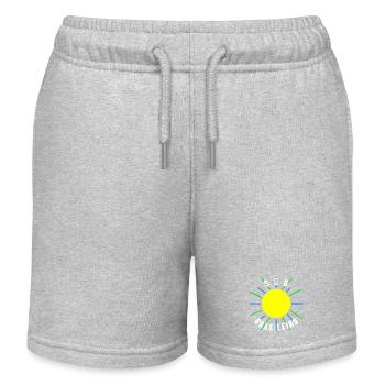 Brasil brasileiro Flag Brazilian Gift - Kids Organic Sweat Shorts by Stanley/Stella - heather grey - Front