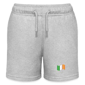 Irish Flag - Kids Organic Sweat Shorts by Stanley/Stella - heather grey - Front
