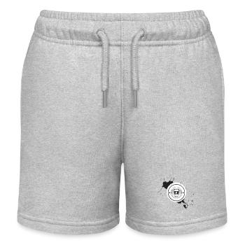 Kaffee-Emblem Becher - Kinder Organic Joggingshorts Mini Bolter von Stanley/Stella - Grau meliert - Vorne