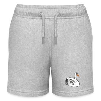 swan swan - Kids Organic Sweat Shorts by Stanley/Stella - heather grey - Front