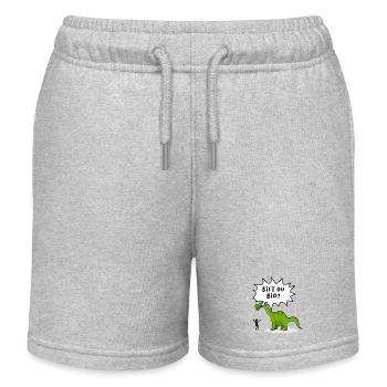 Végétarien dinosaure drôle drôle sort Fun - Short de jogging enfant bio Stanley/Stella - gris chiné - Devant