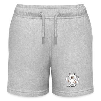 Mignon chat comique - Short de jogging enfant bio Stanley/Stella - gris chiné - Devant