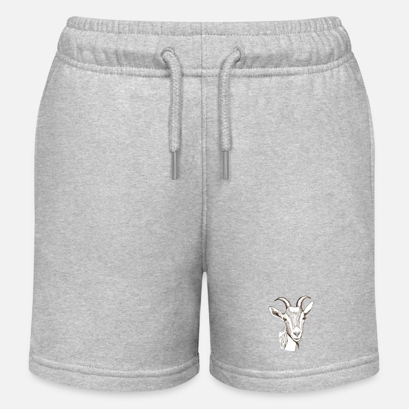 Chèvre - Short de jogging enfant bio Stanley/Stella - gris chiné