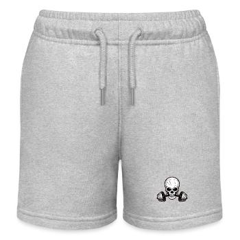 Calavera Fitness Motivation - Kinder Organic Joggingshorts Mini Bolter von Stanley/Stella - Grau meliert - Vorne