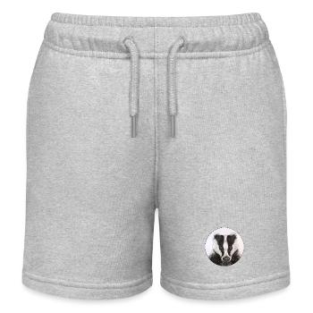 Blaireau /Badger - Short de jogging enfant bio Stanley/Stella - gris chiné - Devant