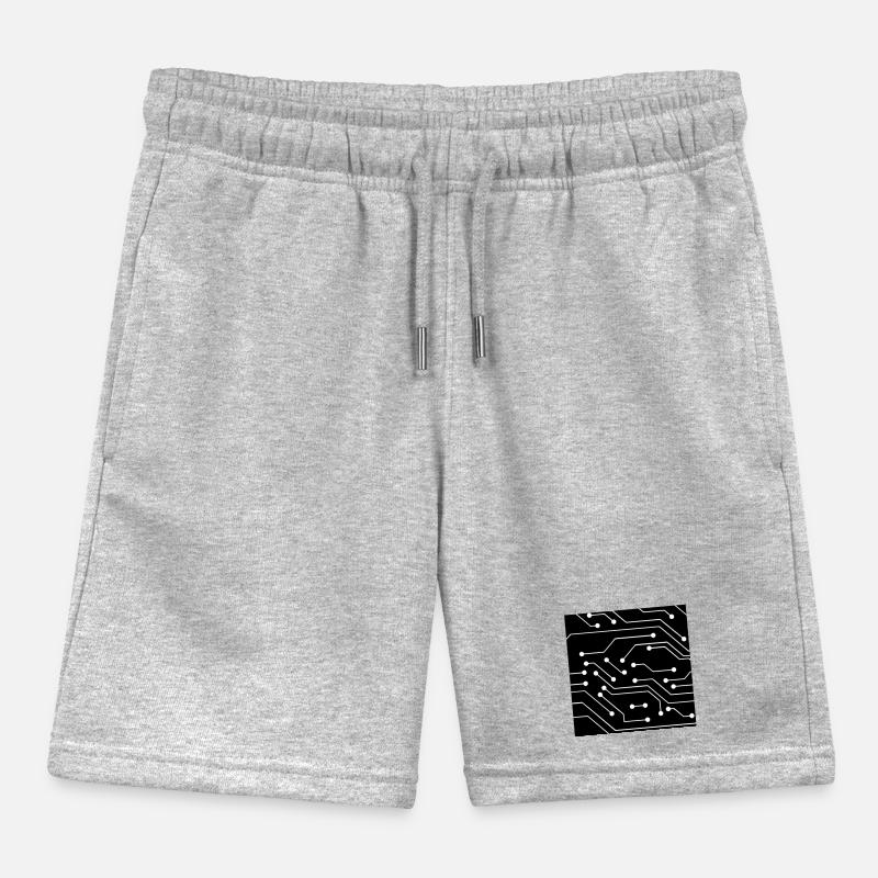 Computer pattern Kids Organic Sweat Shorts by Stanley/Stella