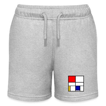 Mondrian 3 - Short de jogging enfant bio Stanley/Stella - gris chiné - Devant