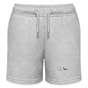 J'aime les teckels - Short de jogging enfant bio Stanley/Stella - gris chiné - Devant