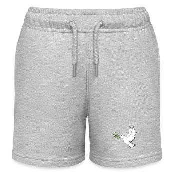 Dove of Peace - Kids Organic Sweat Shorts by Stanley/Stella - heather grey - Front