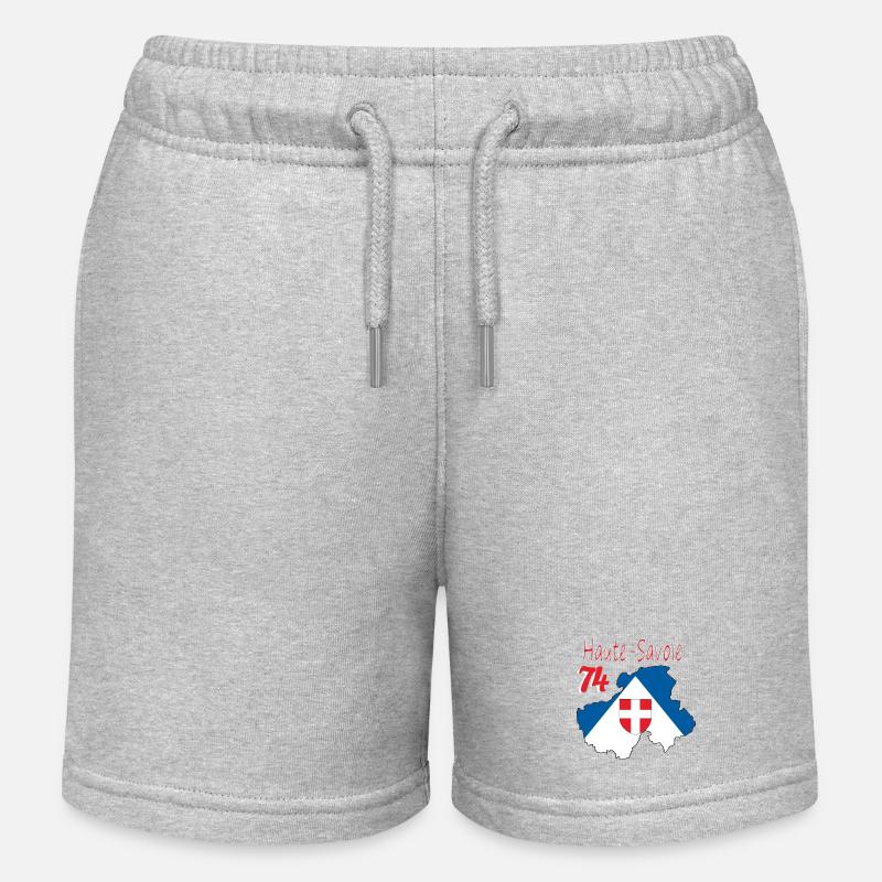 Haute-savoie - Short de jogging enfant bio Stanley/Stella - gris chiné