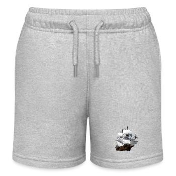 Segelschiff - Kinder Organic Joggingshorts Mini Bolter von Stanley/Stella - Grau meliert - Vorne