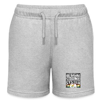 Système de son Reggae - Short de jogging enfant bio Stanley/Stella - gris chiné - Devant