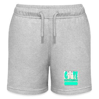 Gute Besserung Krankenhaus - GEHHILFE - VORNAME - Kinder Organic Joggingshorts Mini Bolter von Stanley/Stella - Grau meliert - Vorne