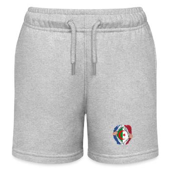 Design Frankreich und Algerien - Kinder Organic Joggingshorts Mini Bolter von Stanley/Stella - Grau meliert - Vorne