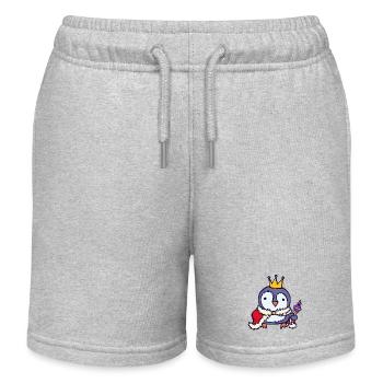 Zoo Cool Sweet Penguin Animal Bird Oiseau de mer arctique - Short de jogging enfant bio Stanley/Stella - gris chiné - Devant