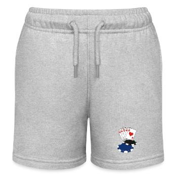 Poker - Short de jogging enfant bio Stanley/Stella - gris chiné - Devant