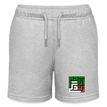 Zan Zendegi Azadi, Woman Life Freedom - Kids Organic Sweat Shorts by Stanley/Stella - heather grey - Front