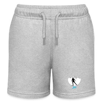 Ski de fond - Short de jogging enfant bio Stanley/Stella - gris chiné - Devant