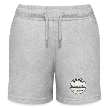 Hanoi Stadt der Ruhe Emblem - Kinder Organic Joggingshorts Mini Bolter von Stanley/Stella - Grau meliert - Vorne