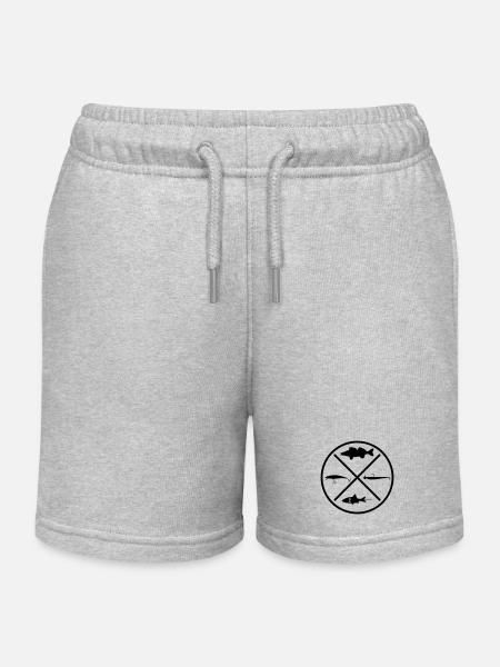 Zander - Kinder Organic Joggingshorts Mini Bolter von Stanley/Stella - Grau meliert