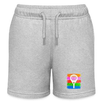Schläger Sportart Padelspiel Tennis Aufschlag - Kinder Organic Joggingshorts Mini Bolter von Stanley/Stella - Grau meliert - Vorne