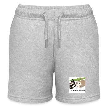 Panda und Faultier hängen ab - Leistungssportler - Kinder Organic Joggingshorts Mini Bolter von Stanley/Stella - Grau meliert - Vorne