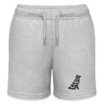Hund Lieblingstier Statement Haustiere Kuscheltier - Kinder Organic Joggingshorts Mini Bolter von Stanley/Stella - Grau meliert - Vorne