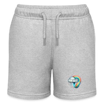 Regenbogen Wolke - Kinder Organic Joggingshorts Mini Bolter von Stanley/Stella - Grau meliert - Vorne