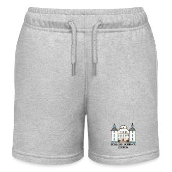 Essen, Ruhrgebiet, Schloss Borbeck Zeichnung - Kinder Organic Joggingshorts Mini Bolter von Stanley/Stella - Grau meliert - Vorne