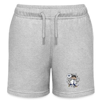 Doktor Karriere Workaholic Job Arbeit Beruf Erfolg - Kinder Organic Joggingshorts Mini Bolter von Stanley/Stella - Grau meliert - Vorne