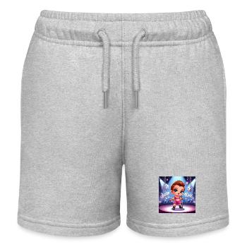 Born to be Alive - Kids Organic Sweat Shorts by Stanley/Stella - heather grey - Front