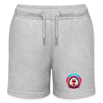 Igel - Kinder Organic Joggingshorts Mini Bolter von Stanley/Stella - Grau meliert - Vorne