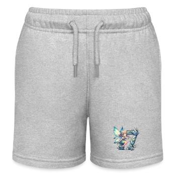 17 ans fée elfe mignon cadeau d’anniversaire - Short de jogging enfant bio Stanley/Stella - gris chiné - Devant