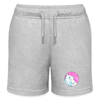 Eisbär Liebe - Kinder Organic Joggingshorts Mini Bolter von Stanley/Stella - Grau meliert - Vorne